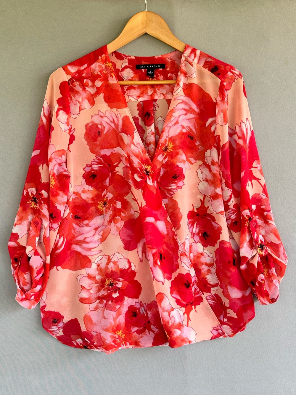🎉5 for $45🎉 Zac & Rachel top blouse shirt size L - Picture 2 of 8
